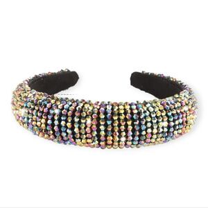 NWT CENAPOG Rhinestone Padded Headbands for Women Sparkly Glass Beaded Hairband